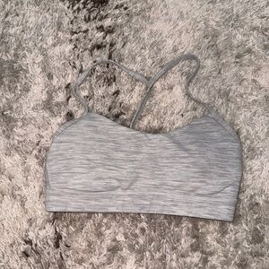 White/gray Lululemon Y sports bra